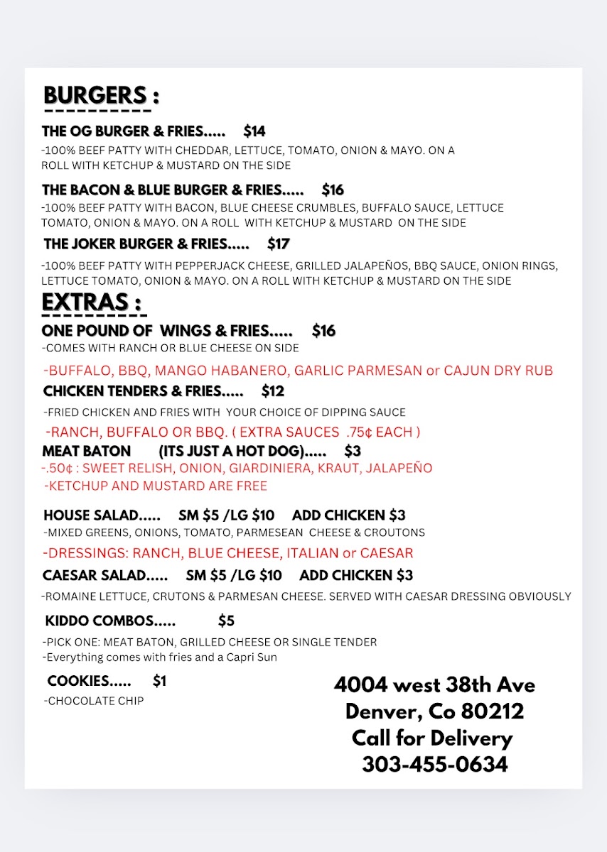 Eat Here Menu - Image 1