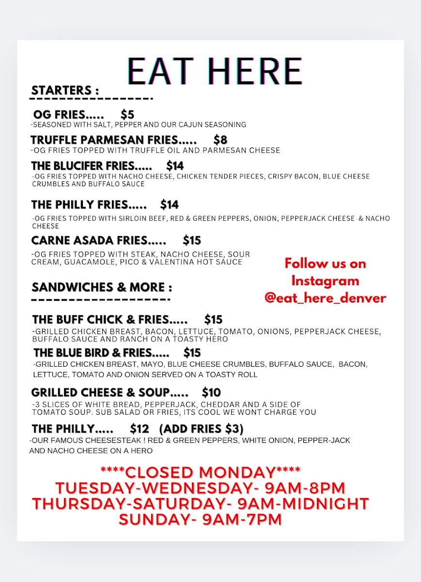 Eat Here Menu - Image 2